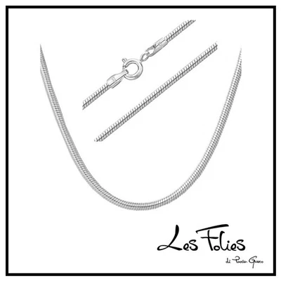 Collana Snake Doppio da 45cm o 55cm spessore 1,5mm in argento 925 - Les Folies - Immagine 1 di 4