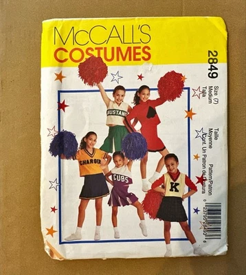 McCall's Pattern Halloween Costumes 2849 Cheerleader Child's Kids Sz 7 Med - Image 1 of 2