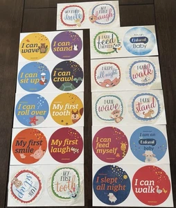 Enfamil First Activity Aufkleber Baby Bauch Abzeichen 4" Kreise 22 Stück - Bild 1 von 4