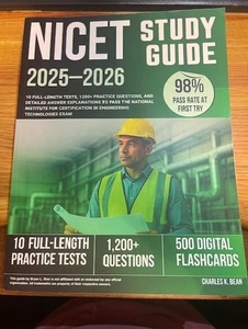 2025-2026 NICET Study Guide, Charles K. Bean, 10 Practice Tests, Book Only - Picture 1 of 1
