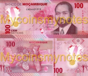 MOZAMBIQUE 100 Meticais, 2024, New Serie, Polymer, UNC - Picture 1 of 3