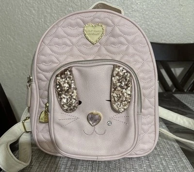 Bolso Mochila Betsey Johnson Pequeño Conejito Rosa Foto 1 de 4