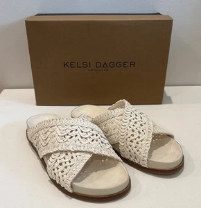New Kelsi Dagger Brooklyn Sailor Sandals in Shell Size 8 - Picture 1 of 12