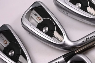 Left Hand Ping G400 Irons / 5-PW+SW / Black Dot / Regular Flex UST Recoil ES780 - Image 1 of 4