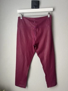 Zyia Active Berry Fuschia Metallic Light n Tight Leggings Size 8-10 - Picture 1 of 3