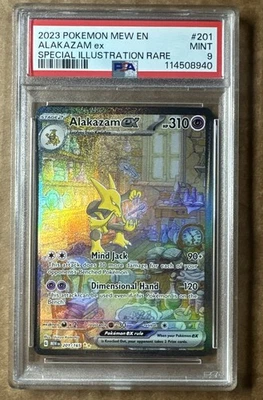 Pokemon Alakazam EX  201/165 Sv: Scarlet & Violet 151 SIR PSA 9 MINT - Image 1 of 3