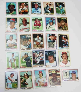 Lot of 25 1978 Topps Baseball Trading Cards Bump Wills Piniella Concepcion Grich - Picture 1 of 5