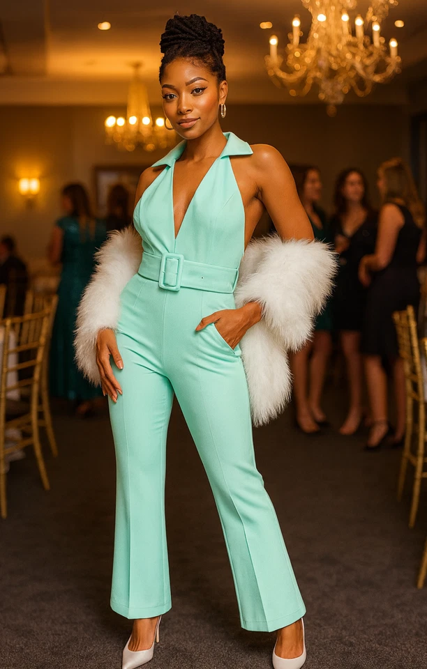 Mono con cuello frontal y cremallera acanalada azul bebé de ASOS DESIGN para mujer PVP £4 Foto 1 de 4