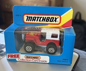 MATCHBOX MB14 4x4 JEEP EAGLE SEALED UNPUNCHED BOX MINT W/ COLLECTOR CARD 1981 - Picture 1 of 6