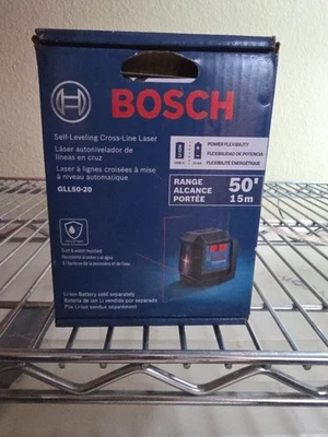 Láser de línea cruzada autonivelante de rango de 50 pies Bosch GLL50-20 (NUEVO SELLADO) Foto 1 de 4