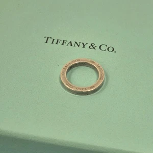 Tiffany & Co. 1837 runder Kreis kleiner Silber Anhänger Charm für Halskette - Bild 1 von 6