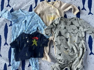 Lote de 4 mamelucos para dormir bebé niño ED Afton Street talla 3-6 meses - Imagen 1 de 10