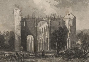 Paulinzella Thüringen Kloster Zisterzienser Thüringen Stahlstich Original - Bild 1 von 3