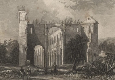 Paulinzella Thüringen Kloster Zisterzienser Thüringen Stahlstich Original - Bild 1 von 3