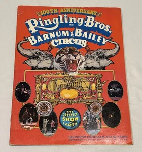VTG 1970 Ringling Bros Barnum Bailey Circus 100th Anniversary Program Magazine - Picture 1 of 18