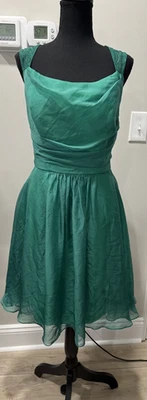 Vestido B2 Fit & Flare Coqueto Flotante Kelly Verde Transparente Vacaciones Navidad Mujeres 14 Foto 1 de 4