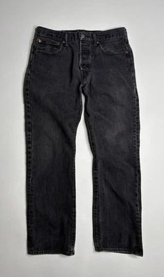 Vintage Levi’s 501 Button Fly Straight Leg Black Denim Jeans 30 x 29* - Image 1 of 4