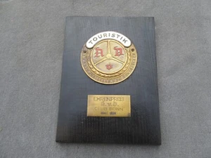 VTG ABS RARE WW2 AVD AUTOMOBILCLUB VON DEUTSCHLAND HOFFSTATTER BONN PLAQUE BADGE - Picture 1 of 8