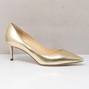 RIGHT SHOE ONLY - Jimmy Choo Romy 60 Light Gold, Size 9.5 US (39.5 EU) Amputee - Picture 1 of 7