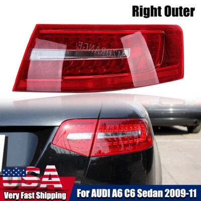 Outer Right Passenger Tail Light For AUDI A6 C6 Sedan 2009 10 2011 Rear Lamp - Image 1 of 4