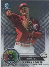 2018 Bowman Chrome Nick Senzel Bowman Scouts Top 100 #BTP-16