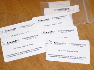 New - Lot of 5x XceedID CE-401-013 Reader configuration card GE Prox Enable 4001 - Imagen 1 de 4