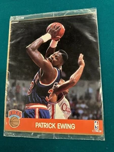 1990-91 NBA Hoops Knicks Patrick Ewing Action Photo Sealed 8" x 10" Super Clean - Picture 1 of 8