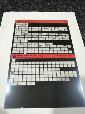 Genuine Yamaha TY50 Microfiche Service Manual - Image 1 of 3