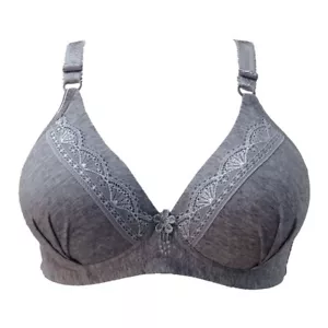 Soft Women Bra bh Wireless Cotton Slightly Padded Sexy Lingerie Mother Brassiere - Picture 1 of 15