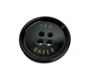 Ted Baker schwarz Kunststoff Tasche oder Hülle Ersatz Knopf 0,60" - Bild 1 von 3