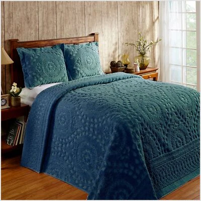 Better Trends Bedspreads, Queen Size Bedspread 100% Cotton Chenille Coverlet Bed - Image 1 of 2