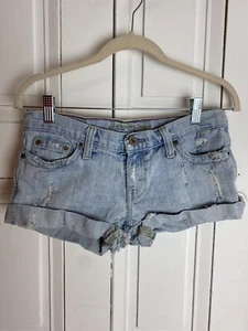 American Eagle Distressed/destroyed Denim Shorts Sz 2 - Picture 1 of 7