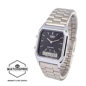Casio Vintage Style Stainless Steel Band Watch AQ230A-1D AQ-230A-1 - Picture 1 of 2