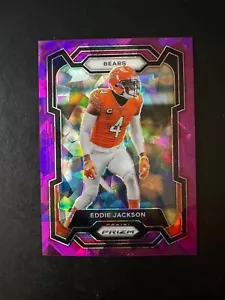 2023 Panini Prizm Eddie Jackson Purple Cracked Ice #52 Bears #d 122/255 - Picture 1 of 2