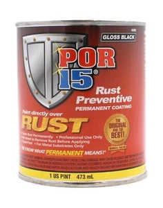 Por 15 Gloss Black Rust Coating Preventive Paint Sandblasted Protecting Metal - Picture 1 of 4