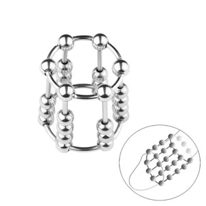 Penile Ring Wolf Teeth Set Penile Exercise Six Pillars Bead Penile Ring - Picture 1 of 8