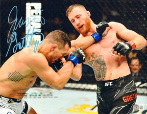 JUSTIN GAETHJE SIGNED AUTO 11X14 PHOTO BAS COA UFC 249 FIGHT NIGHT WSOF CHAMP B - Picture 1 of 1