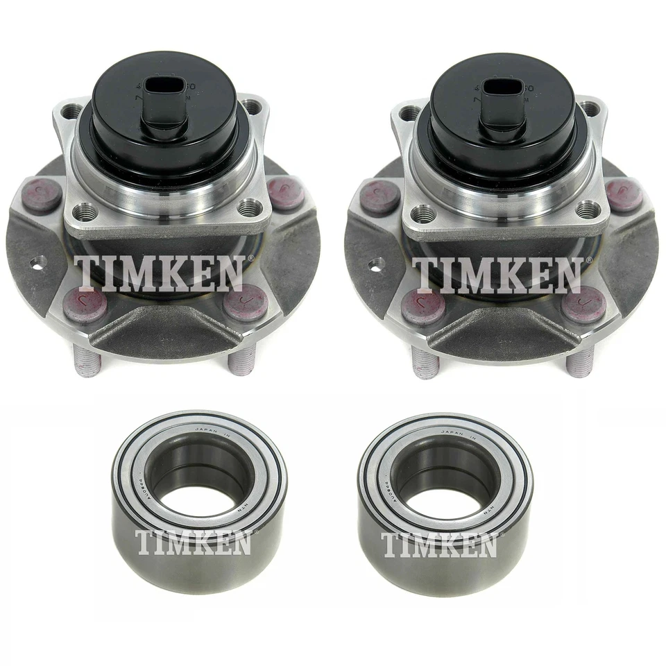 NEW Front and Rear Wheel Bearings & Hubs Kit Timken For Mazda RX-8 RWD 2004-2007 - Image 1 of 1