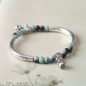 Stretch Tibetan Bangle Nepal Boho Bracelet Jewellery Cangshi Gypsy Bohemian A144 - Picture 1 of 6