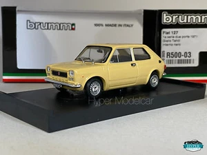 BRUMM 1/43 FIAT 127 I SERIE 1972 AMARILLO TAHITÍ INT. ARTE NEGRO. R500-03-UPD-2025 - Imagen 1 de 3