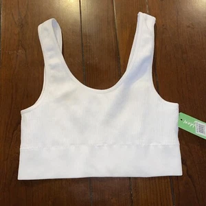 HONEYDEW White Bailey Ribbed Bralette Soft stretch Sz Sm Nwt - Picture 1 of 4