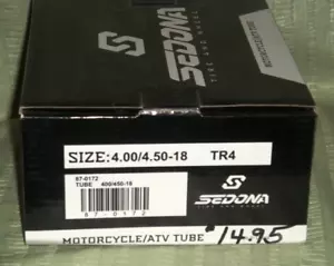 NOS Sedona Brand MOTORCYCLE INNER TUBE Size 4.00/4.50-18 TR4 (#4969 - Picture 1 of 1