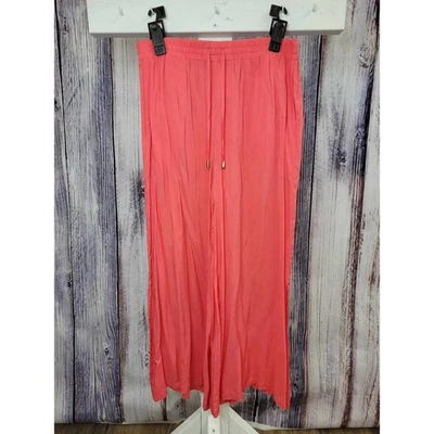 MEDIUM WATERMELON A599582 Jantzen Petite Wide Leg Pull-On Woven Cover-Up Pants - Image 1 of 2