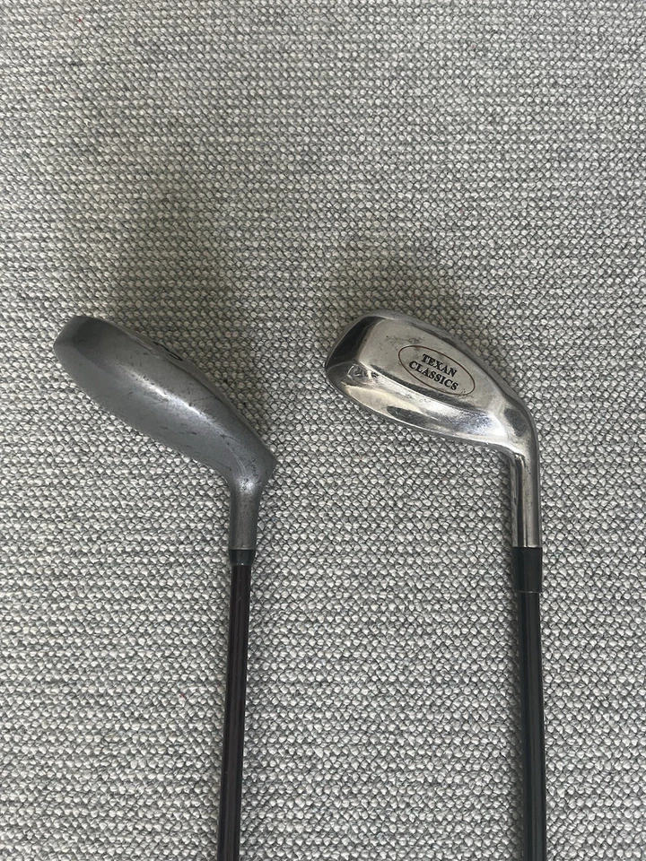 2 Vintage Utility Golf Clubs Texas Classic D Iron & Moment Power 3W - Image 1 of 4