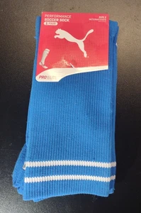 Puma Soccer Socks Performance Pro Elite Cushioned Youth Foot Size 3.5-6 Blue - Picture 1 of 4