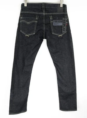 Replay Newbill Men's Navy Blue Jeans W29/L32 Cotton Stretch Straight Fit - Image 1 of 4