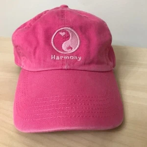 Life Is Good Hat Cap Strapback Pink Womens Ladies Harmony Peace Yin Yang HIppie - Picture 1 of 8