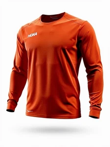 HOKA One One Para Hombre Waffle Manga Larga Base/Camisa de Correr TALLA MEDIANA Naranja - Imagen 1 de 8