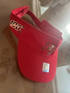 Tampa Bay Buccaneers Raymond James Sun Golf Visor Adjustable Hat Cap NFL 100 Red - Picture 1 of 1