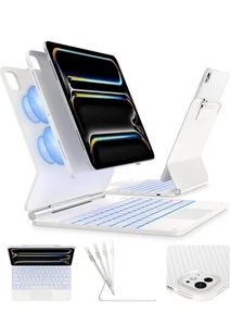 typecase Keyboard Case for iPad Pro 13-inch (M4) 2024, 11 Colors Backlight BLACK - Picture 1 of 10